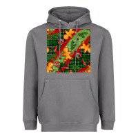 Storm christmas gingerbread man and candy cane seamless pattern Heavyweight Hoodie - BundleAndBundleShop