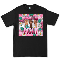 Black Breast Cancer Together Fight Premium Tee - Artiststas