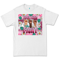White Breast Cancer Together Fight Premium Tee - Artiststas