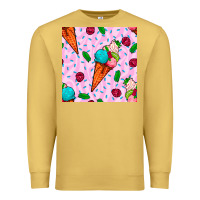 Antique Gold ice cream seamless pattern Premium Sweatshirt - BundleAndBundleShop