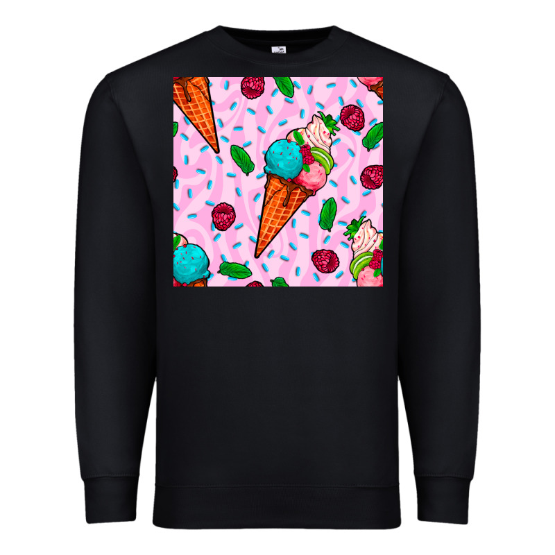 Ice Cream Seamless Pattern Premium Sweatshirt by BundleAndBundleShop | Teevron