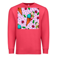 Cardinal ice cream seamless pattern Premium Sweatshirt - BundleAndBundleShop