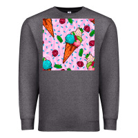 Charcoal Heather ice cream seamless pattern Premium Sweatshirt - BundleAndBundleShop