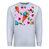 Heather Grey ice cream seamless pattern Premium Sweatshirt - BundleAndBundleShop