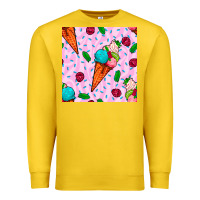 Lemon ice cream seamless pattern Premium Sweatshirt - BundleAndBundleShop