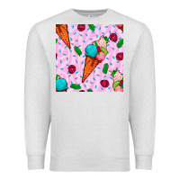 Oatmeal Heather ice cream seamless pattern Premium Sweatshirt - BundleAndBundleShop