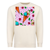 Sandshell ice cream seamless pattern Premium Sweatshirt - BundleAndBundleShop