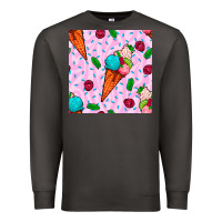Smoke ice cream seamless pattern Premium Sweatshirt - BundleAndBundleShop