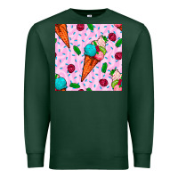 Sports Green ice cream seamless pattern Premium Sweatshirt - BundleAndBundleShop