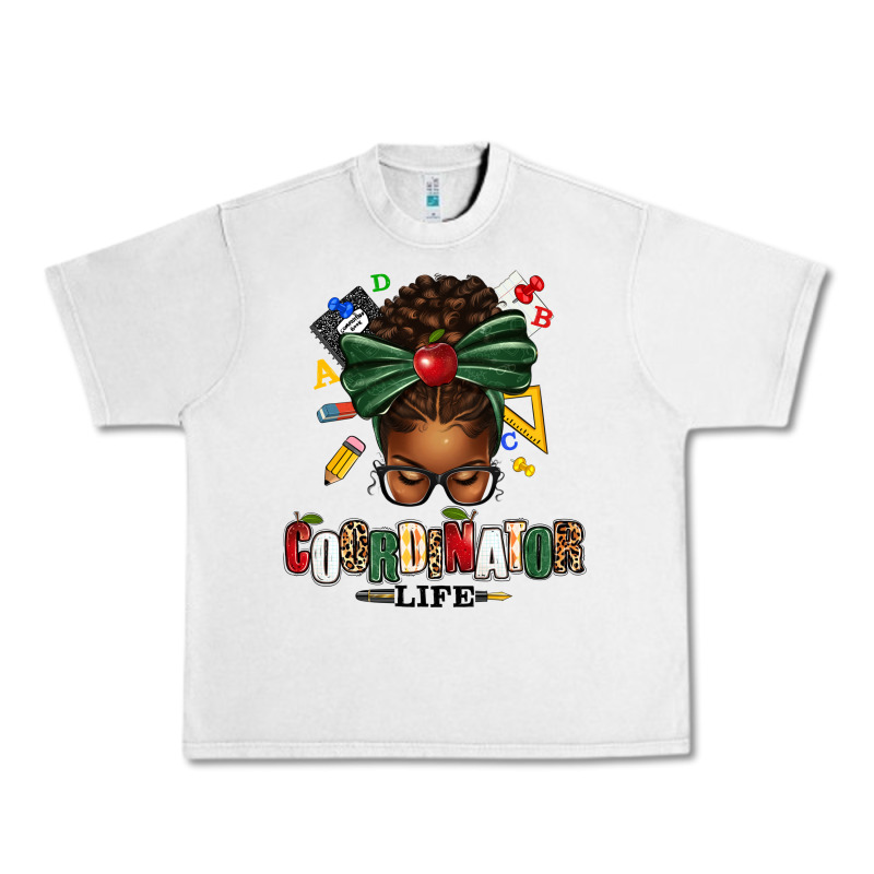 Educational Coordinator Life Afro Messy Bun Urban Heavy Tee by texasbilliewilder | Teevron