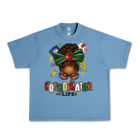 Pebble Blue educational coordinator life afro messy bun Urban Heavy Tee - texasbilliewilder