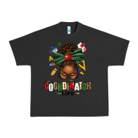 Pigment Black educational coordinator life afro messy bun Urban Heavy Tee - texasbilliewilder