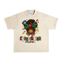 Sandshell educational coordinator life afro messy bun Urban Heavy Tee - texasbilliewilder