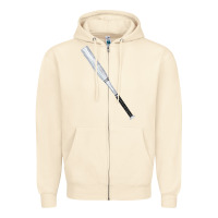 Sandshell white wooden softball bat Zipper Hoodie - FaDigitalArtStudio