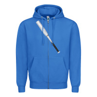 True Royal white wooden softball bat Zipper Hoodie - FaDigitalArtStudio
