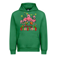 Emerald merry christmas flamingos Urban Hoodie - MaliasSmallBusiness