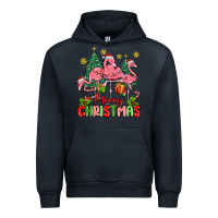 Merry Christmas Flamingos Urban Hoodie | Teevron