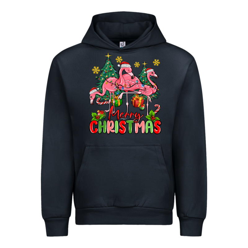 Merry Christmas Flamingos Urban Hoodie by MaliasSmallBusiness | Teevron