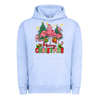 Pigment Grape Ice merry christmas flamingos Urban Hoodie - MaliasSmallBusiness