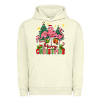 Pigment Pistachio merry christmas flamingos Urban Hoodie - MaliasSmallBusiness