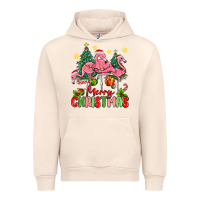 Sandshell merry christmas flamingos Urban Hoodie - MaliasSmallBusiness