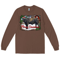 Chestnut merry christmas black angus bull and farm Long Sleeve Tee - RanaPortraitStore