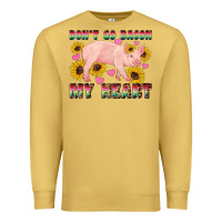 Antique Gold western don't go bacon my heart pig Premium Sweatshirt - Artiststas