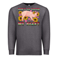 Charcoal Heather western don't go bacon my heart pig Premium Sweatshirt - Artiststas