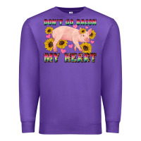 Purple western don't go bacon my heart pig Premium Sweatshirt - Artiststas