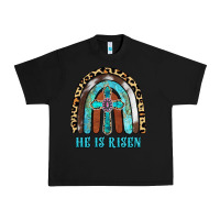 Black He Is Risen Urban Heavy Tee - RanaPortraitStore