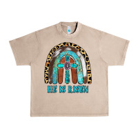 French Oak He Is Risen Urban Heavy Tee - RanaPortraitStore
