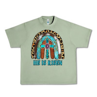 Oil Green He Is Risen Urban Heavy Tee - RanaPortraitStore