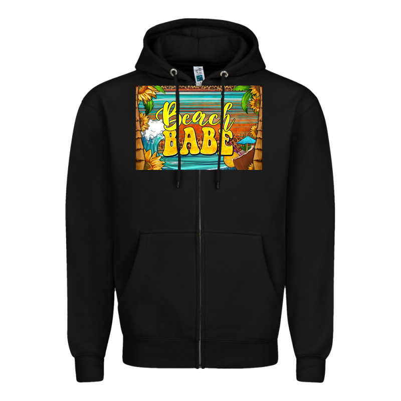 Beach Babe Skinny Metal Can Holder Zipper Hoodie by HRA Design Shop | Teevron