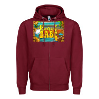 Burgundy beach babe skinny metal can holder Zipper Hoodie - HRA Design Shop