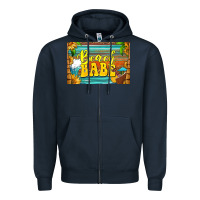 Navy beach babe skinny metal can holder Zipper Hoodie - HRA Design Shop