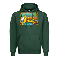 Sports Green beach babe skinny metal can holder Zipper Hoodie - HRA Design Shop