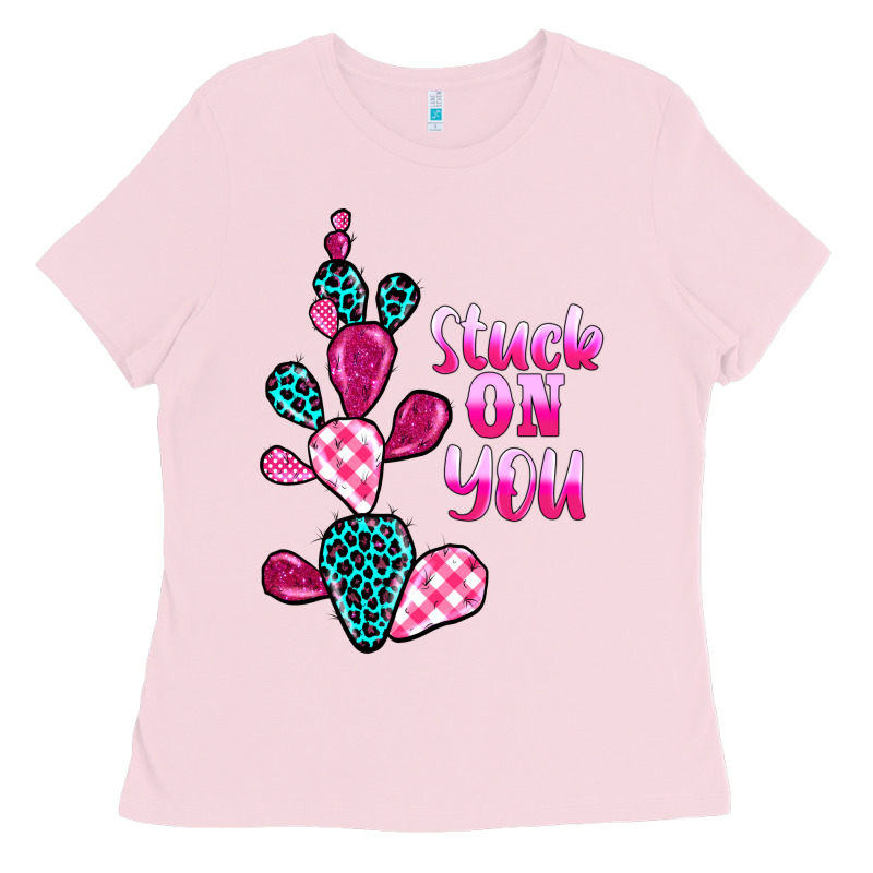 Stuck On You Cactus Ladies Tee by BarkalooDesign | Teevron