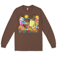 Chestnut hello summer drinks Long Sleeve Tee - texasbilliewilder