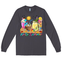 Smoke hello summer drinks Long Sleeve Tee - texasbilliewilder