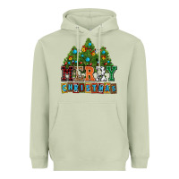 Matcha merry christmas with christmas trees Heavyweight Hoodie - AdoDesignShop