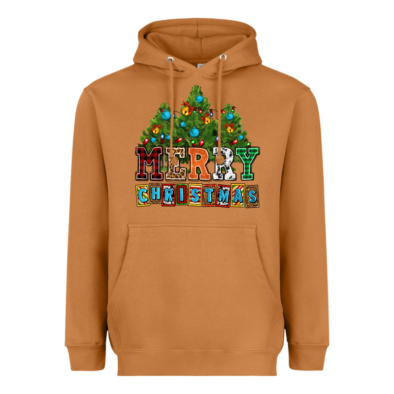 Merry Christmas With Christmas Trees Heavyweight Hoodie by AdoDesignShop | Teevron