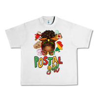 Lunar Rock juneteenth afro messy bun postal girl Urban Heavy Tee - texasbilliewilder