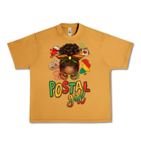 Peanut Butter juneteenth afro messy bun postal girl Urban Heavy Tee - texasbilliewilder