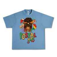 Pebble Blue juneteenth afro messy bun postal girl Urban Heavy Tee - texasbilliewilder