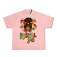 Salmon juneteenth afro messy bun postal girl Urban Heavy Tee - texasbilliewilder
