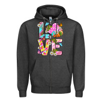Charcoal Heather Love Easter Zipper Hoodie - Neo Western