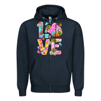 Navy Love Easter Zipper Hoodie - Neo Western