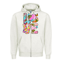 Oatmeal Heather Love Easter Zipper Hoodie - Neo Western