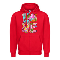 Red Love Easter Zipper Hoodie - Neo Western