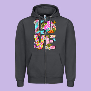 Love Easter Zipper Hoodie Designed By Neo Western